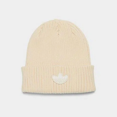 Adidas Originals Chenille Beanie Hat In Ivory