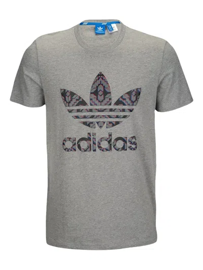 Adidas Originals Chicago Stacked T-shirt In Gray