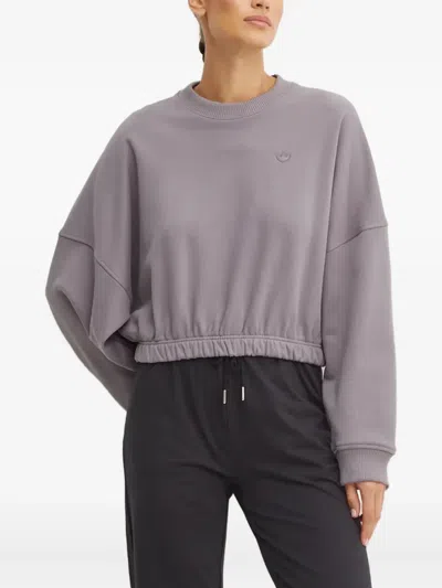 Adidas Originals Cinched-waist Sweatshirt In Gray