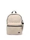 Adidas Originals Classic Textured Backpack In Neutral