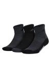 Adidas Originals Climacool 3-pack Quarter Length Socks In Black/ Grey