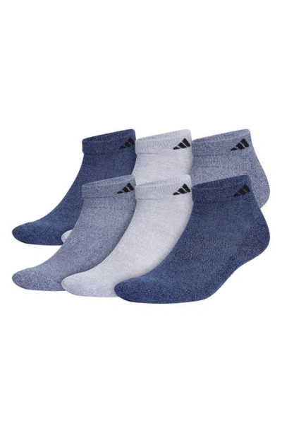 Adidas Originals Climacool 6-pack Low Cut Socks In Indigo Blue/ Grey/ Navy