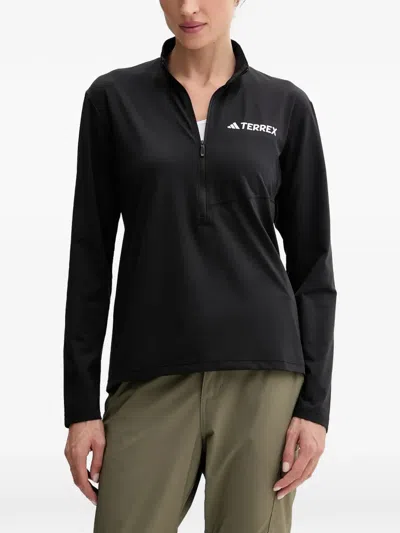 Adidas Originals Climacool Multi Terrex Half-zip Sweatshirt In Black