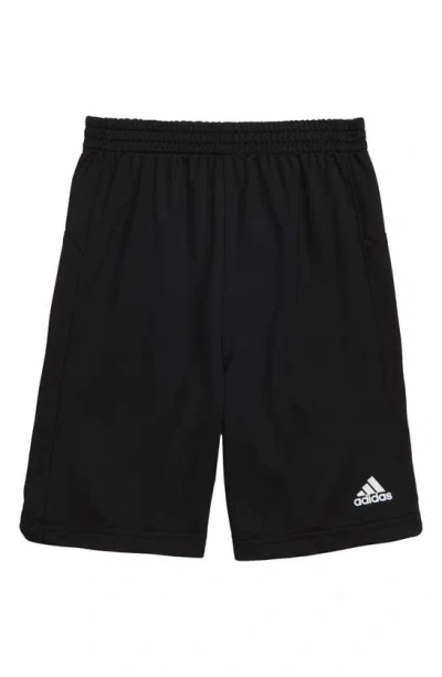 Adidas Originals Kids' Climalite® 3-stripes Athletic Shorts In Black