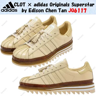 Pre-owned Adidas Originals Clot ×  Superstar By Edison Chen Tan Jq6117 Men's Size In Brown