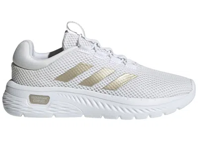 Pre-owned Adidas Originals Cloudfoam Comfy (women's) Sneakers In Cloud White/champagne Met./core Black