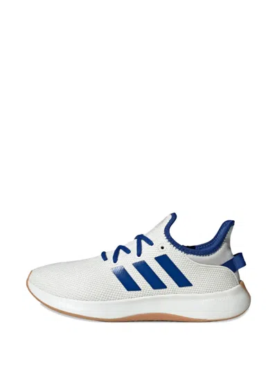 Adidas Originals Cloudfoam Pure Stripes Sneakers In White