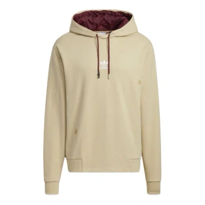 Adidas Originals Cny Hoody Limited Solid Color Logo Pullover Prairie Brown In Neutral