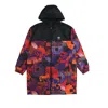 Adidas Originals Cny Parka Casual Hooded Sports Reversible Mid-length Trench Coat Jacket Black In Multi