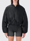 Adidas Originals Pleather Bomber Synthetic Down Jacket Black In Black