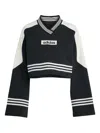 Adidas Originals Colour-block Cropped Sweatshirt