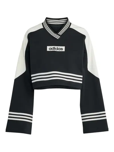 Adidas Originals Colour-block Cropped Sweatshirt
