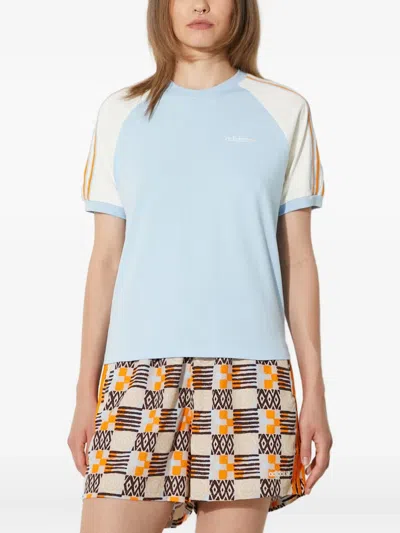 Adidas Originals Colour-block T-shirt In Blue