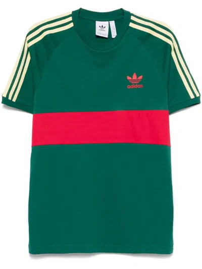 Adidas Originals Colourblock T-shirt In Green