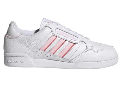 Pre-owned Adidas Originals Continental 80 Stripes (women's) Sneakers In Cloud White/clear Pink/hazy Rose