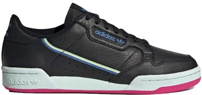 Pre-owned Adidas Originals Continental 80 True Blue (women's) Sneakers In Core Black/hi/res Yellow