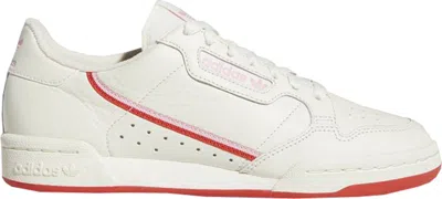 Pre-owned Adidas Originals Continental 80 (women's) Sneakers In Off White/active Red/true Pink