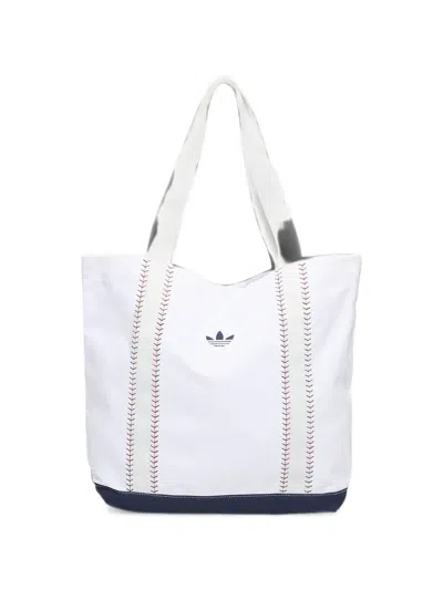 Adidas Originals Contrast-stitch Logo Tote Bag In Purple