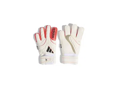 Adidas Originals Copa Goalkeeper Match Fingersave Gloves (little Kid/big Kid) Athletic Sports Equipment White/lucid R