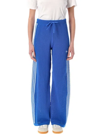 Adidas Originals Logo-embroidered Track Pants In Blue
