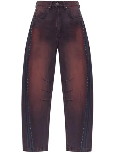 Adidas Originals Cotton Balloon Jeans In Rot