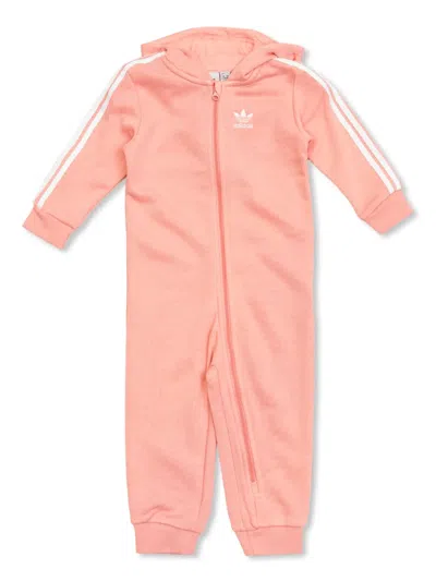 Adidas Originals Babies' Cotton-blend Romper In Pink
