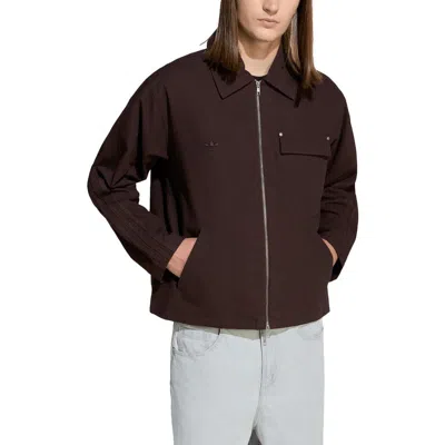 Adidas Originals Originals Workwear Canvas Jacket In Brown