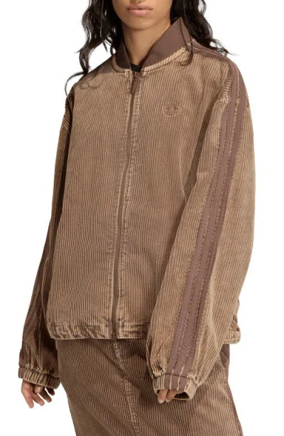 Adidas Originals Cotton Corduroy Jacket In Brown