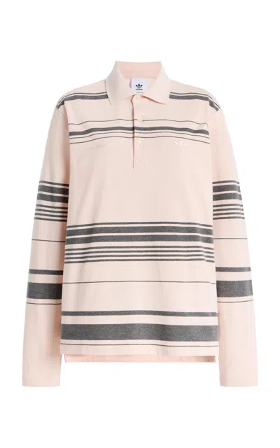 Adidas Originals Cotton Polo Shirt In Brown