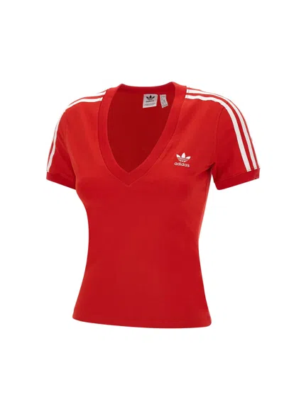 Adidas Originals Cotton T-shirt In Red