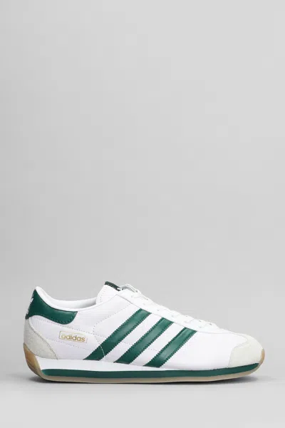 Adidas Originals Country Japan Sneakers In White Leather