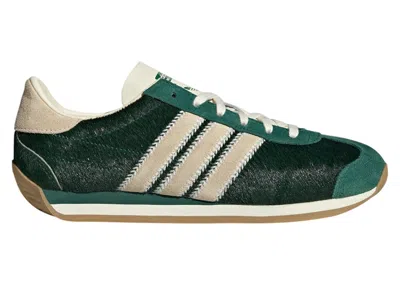 Pre-owned Adidas Originals Country Og Pony Hair (women's) Sneakers In Collegiate Green/cream White/golden Beige