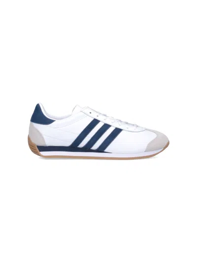 Adidas Originals Mens Offwhite Black Offwhite Country Og Leather Low-top Trainers In White