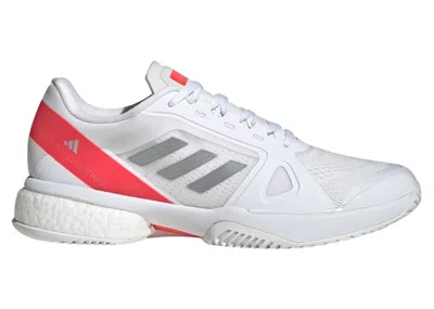 Pre-owned Adidas Originals Court By Stella Mccartney (women's) Sneakers In Cloud White/silver Metallic/lucid Red