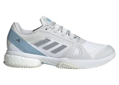 Pre-owned Adidas Originals Court By Stella Mccartney (women's) Sneakers In Cloud White/silver Metallic/wonder Blue