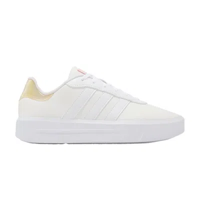 Pre-owned Adidas Originals Court Platform 'white Gold'