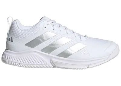 Pre-owned Adidas Originals Court Team Bounce 2.0 Grey (women's) Sneakers In Cloud White/silver Metallic/grey One