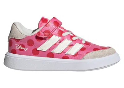 Pre-owned Adidas Originals Courtblock Disney Minnie Mouse Sneakers In Pink Fusion/off White/pure Ruby