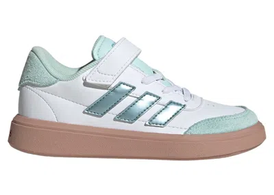 Pre-owned Adidas Originals Courtblock Sneakers In Cloud White/magic Grey Met/halo Mint In Multi