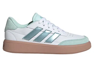 Pre-owned Adidas Originals Courtblock Sneakers In Cloud White/magic Grey Met/halo Mint