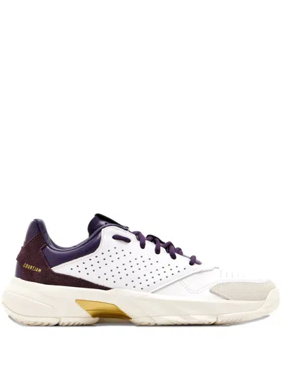 Adidas Originals Courtjam Control 3 Premium Perforated Leather Sneakers In White