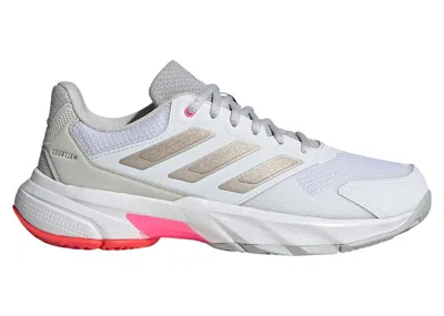 Pre-owned Adidas Originals Courtjam Control 3 (women's) Sneakers In Cloud White/iron Metallic/lucid Red