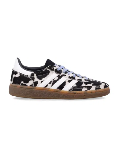 Adidas Originals Cow-print Handball Spezial Sneaker With Translucent Gum Sole In Multi