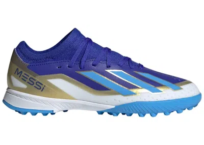 Pre-owned Adidas Originals Crazyfast Messi League Turf Sneakers In Lucid Blue/blue Burst/cloud White