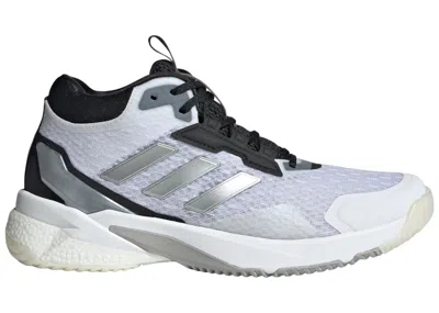 Pre-owned Adidas Originals Crazyflight 5 Mid Indoor (women's) Sneakers In Cloud White/silver Metallic/core Black In Multi