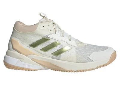 Pre-owned Adidas Originals Crazyflight 6 Mid Indoor (women's) Sneakers In Off White/gold Metallic/crystal Sand