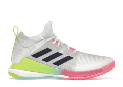 Pre-owned Adidas Originals Crazyflight Mid White Purple Aqua (women's) Sneakers In Cloud White/team College Purple/flash Aqua In Multi