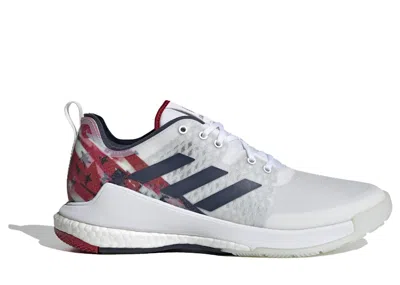 Pre-owned Adidas Originals Crazyflight Usav (women's) Sneakers In Cloud White/ Collegiate Navy Blue/ Power Red