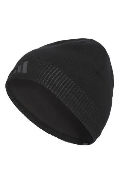 Adidas Originals Creator Three Stripe Beanie In Black/carbon Grey/grey