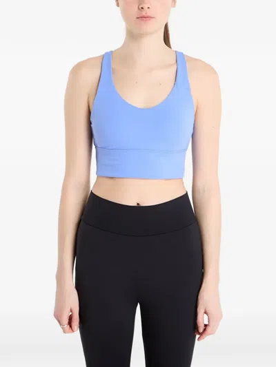 Adidas Originals Criss-cross Back Sports Bra In Blue
